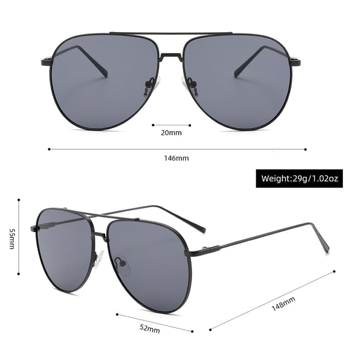 1 Stück Simple Series Tägliche einfarbige Damen-Sonnenbrille aus Legierung Bild8