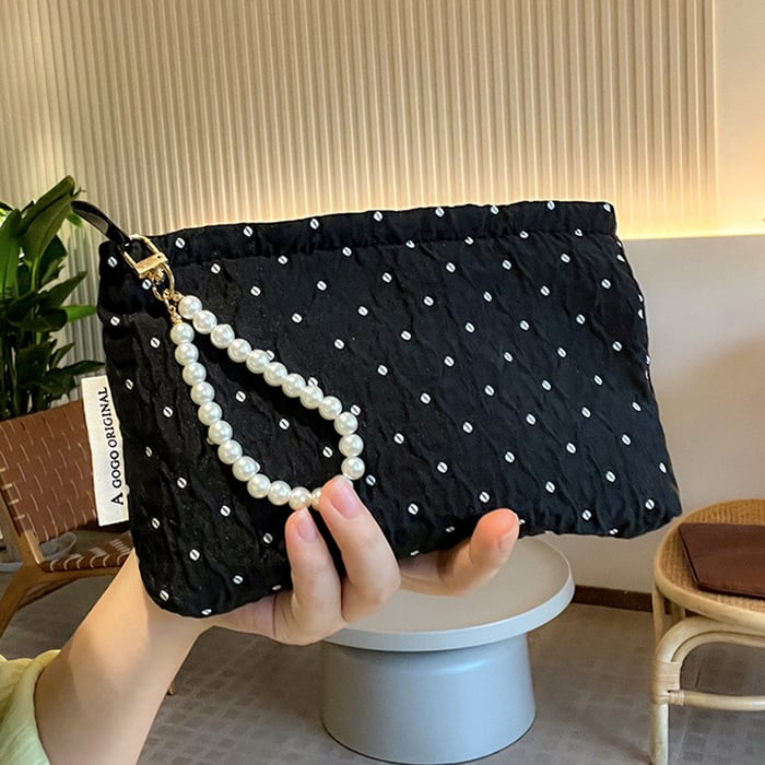 1 Stück Klassische Serie Elegante Polka Dots Polyester Damentaschen Bild5
