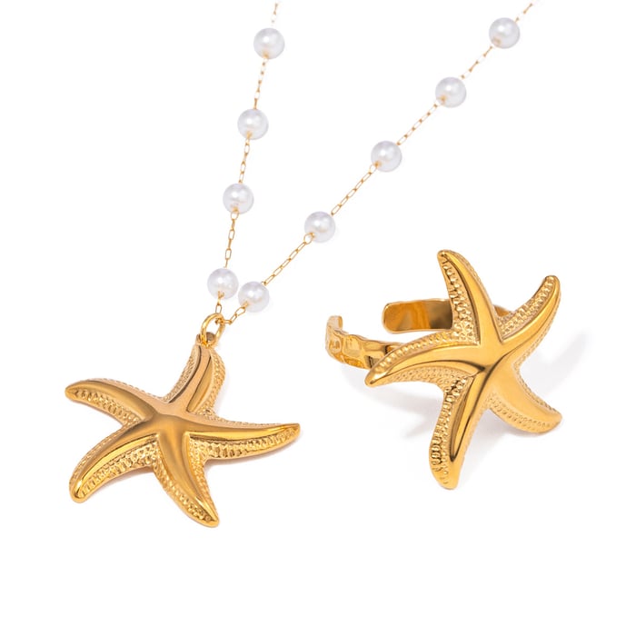 1 piece simple series simple turtle stainless steel  gold plated artificial pearl women pendant necklaces h5Picture5