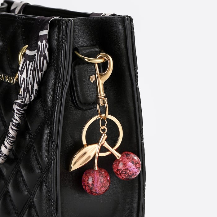 1 Piece Sweet Cherry Gold Color Women's Bag Charms h5Picture5