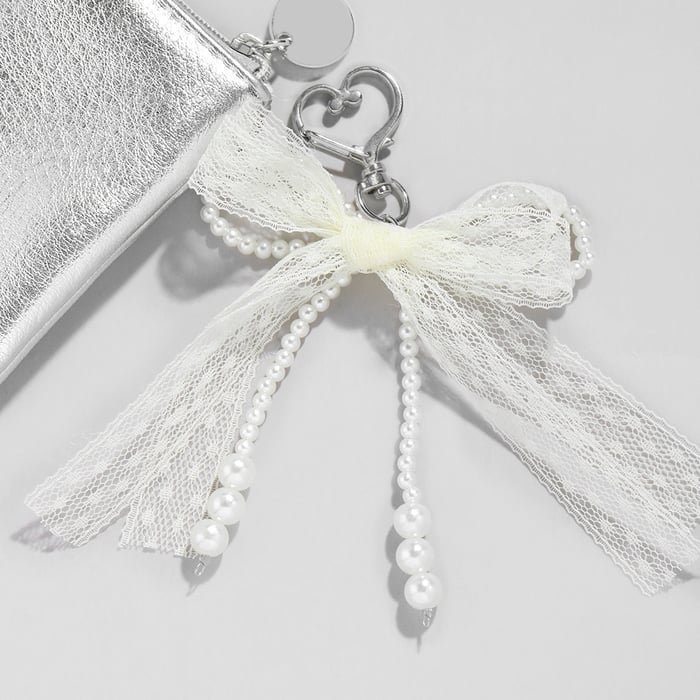1 Piece Romantic Series Sweet Bow Knot Iron Artificial Pearl Women's Bag Charms h5Picture5
