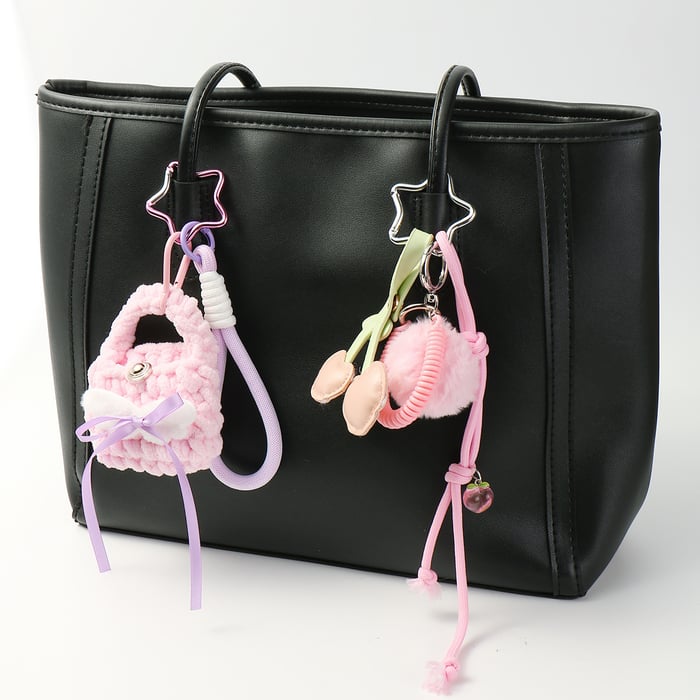 1 Stück Romantische Serie Süße Schleife Knoten Legierung Damen Tasche Charms h5Bild3