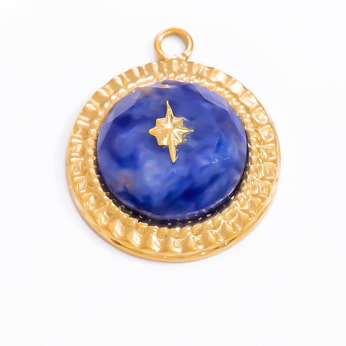 1 Stück Romantische Serie Retro Stern Edelstahl Gold Farbe Damen Anhänger h5Bild7