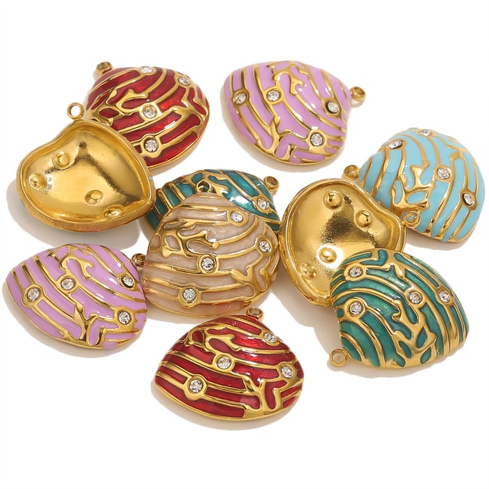 1 Piece Polychrome Series Shell Stainless Steel Women's Pendants h5Picture5