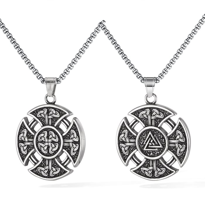 Elegante Herrenhalsketten aus Edelstahl mit keltischem Knoten