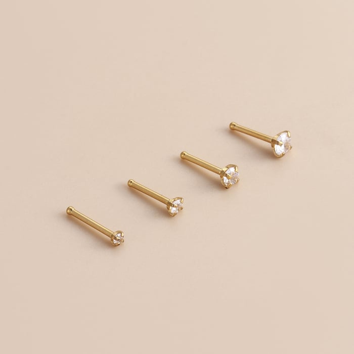 1 piercing para la nariz de circonita delicada para mujer h5Imagen5