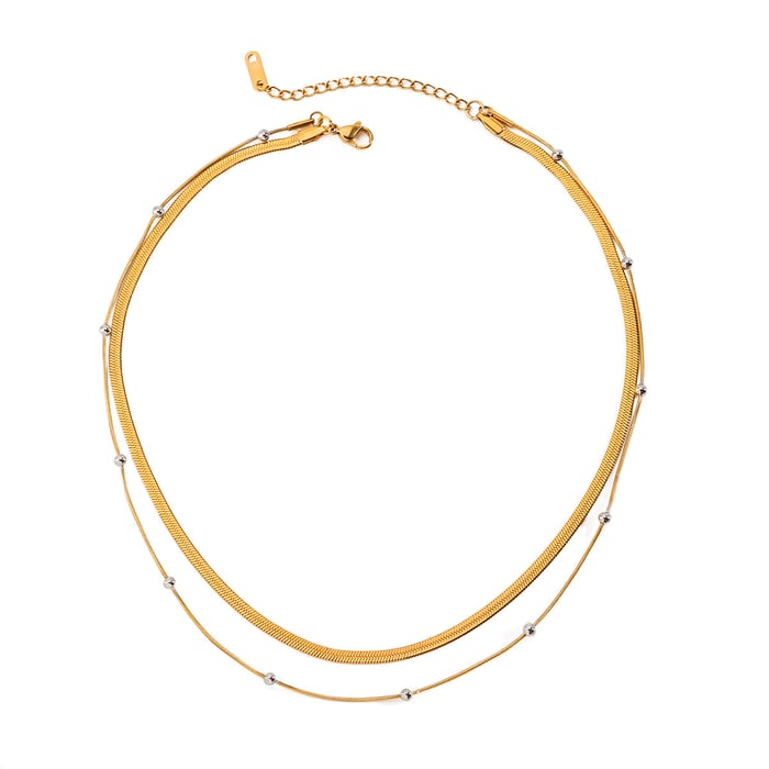 1 Piece Stainless Steel Gold Color Women's Layered Necklaces h5Picture5