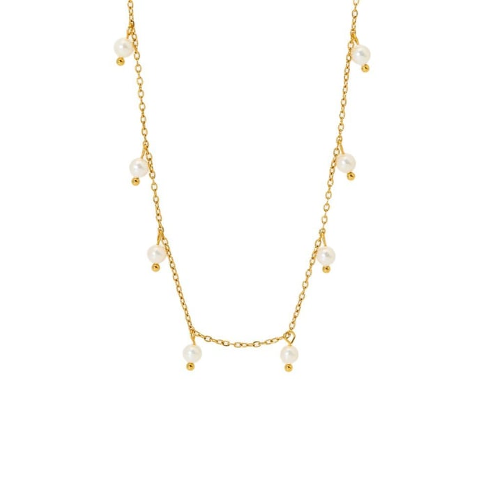 Collana con ciondolo da donna con perle della serie semplice, 1 pezzo Immagine5