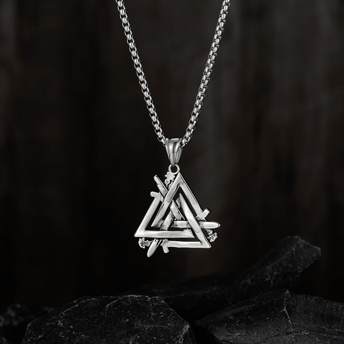 1 Piece Designable Triangle Stainless Steel Men's Pendant Necklaces h5Picture12