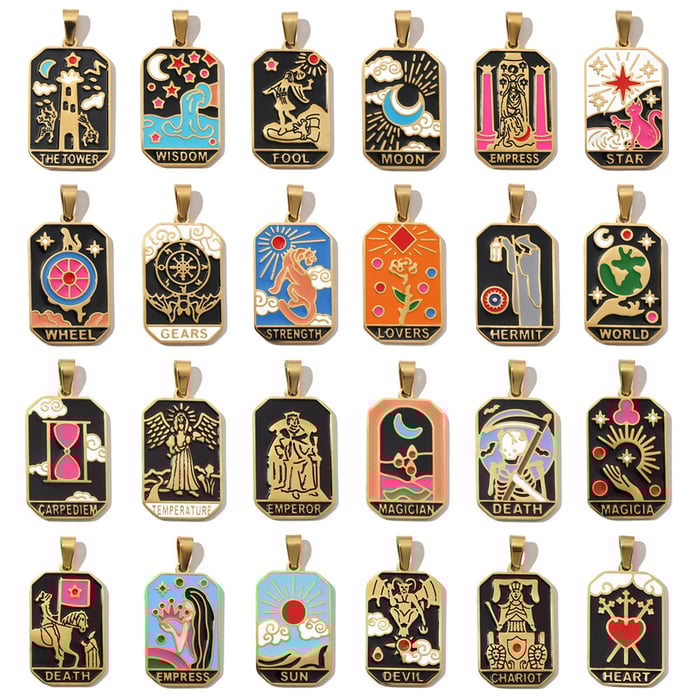 Chic Tarot Stainless Steel Pendants h5Picture6