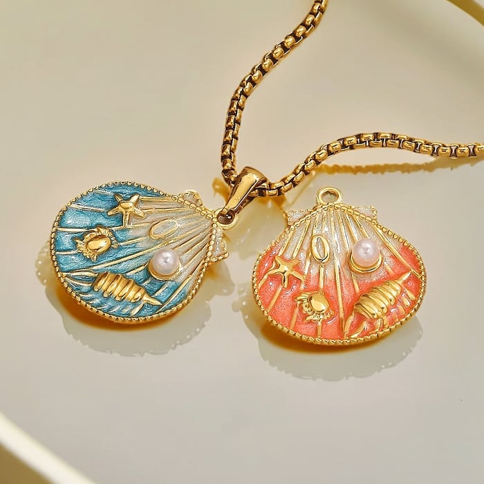 Vacation Conch Stainless Steel Women's Pendants h5Picture4