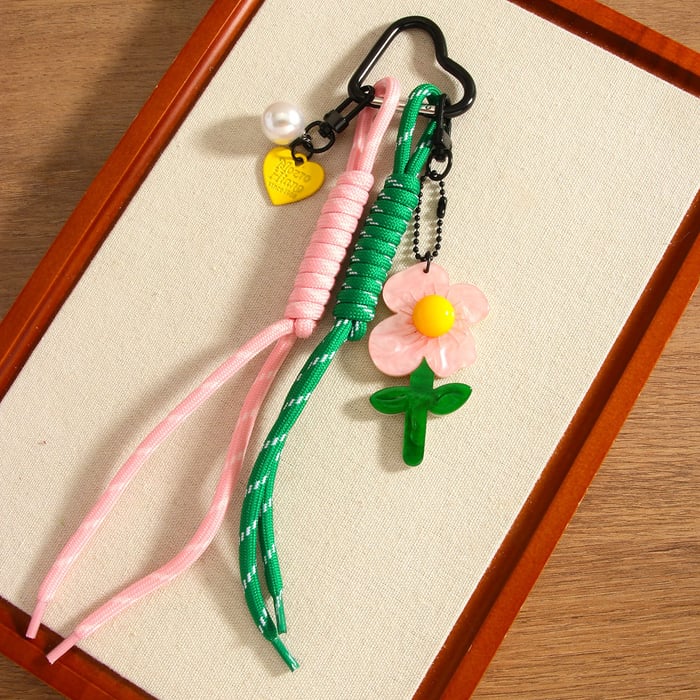 1 Stück Simple Series Sweet Flower Resin Damen Taschenanhänger h5Bild5