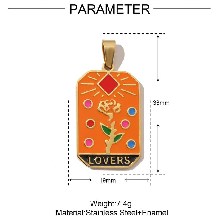 Chic Tarot Stainless Steel Pendants h5Picture2
