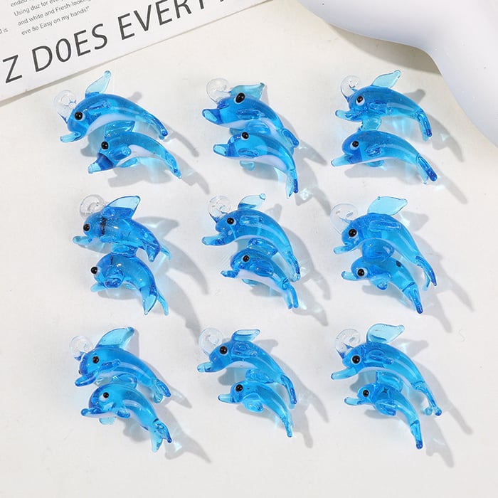 1 Piece Cute Dolphin Glass DIY Jewelry Beads h5Picture2