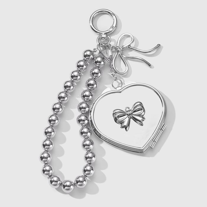 Heart Mirror Bag Charms 