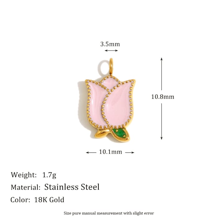Premium Feeling Airy Pink Stainless Steel DIY Accessories h5Picture5