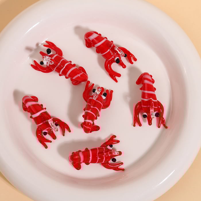 1 Piece Vivid Lobster Glass DIY Jewelry Pendant h5Picture3