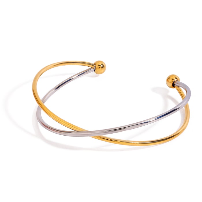 Einfache geometrische Manschettenarmbänder aus Edelstahl in verschiedenen Farben