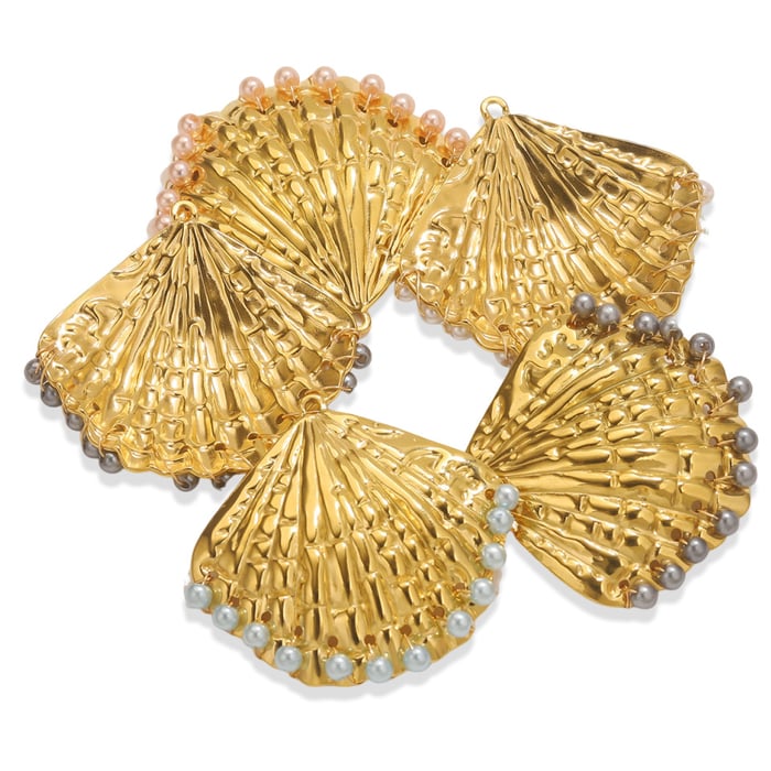 1 Piece Stylish Conch Shape Stainless Steel Women's Pendants h5Picture3
