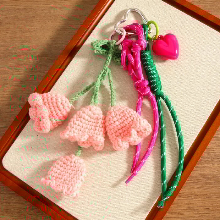 Romantische Serie Handgefertigter Wollblumen-Taschenanhänger h5Bild4