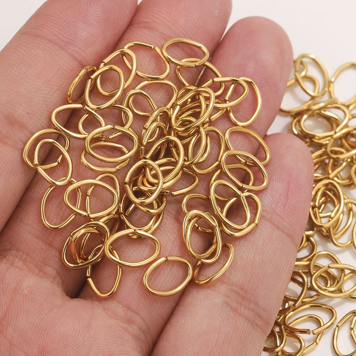 1 Piece Daily Oval Shape Broken Ring Stainless Steel Women's Pendants h5Picture3