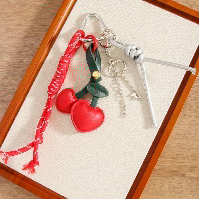 1 Piece Affordable Luxury Series Sweet Cherry PU Women's Bag Charms h5Picture5