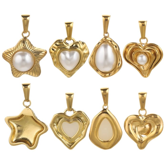 1 Piece Irregular Droplet Stainless Steel Women's Pendants h5Picture6