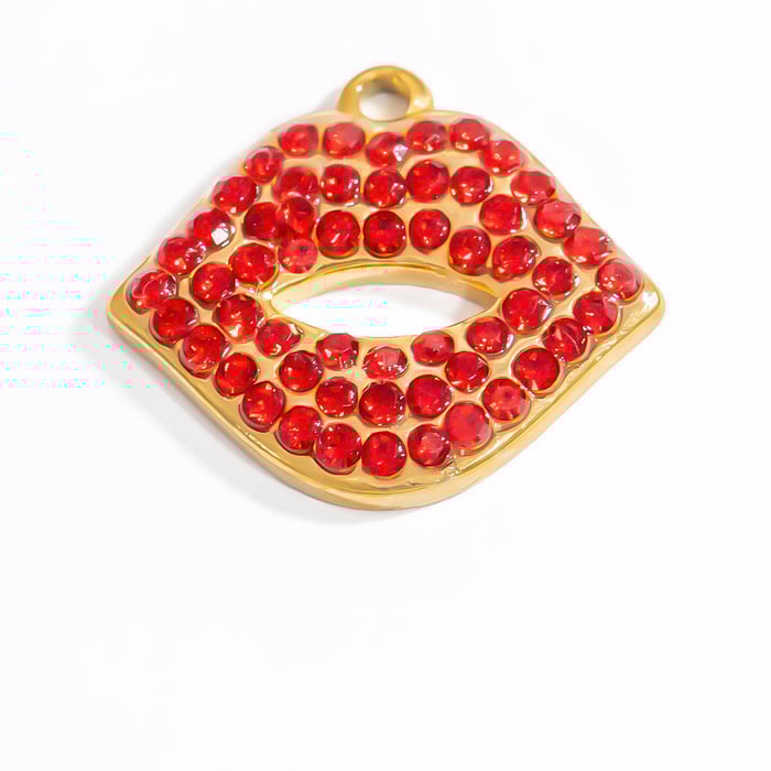 1 Stück Simple Series Retro Herz Edelstahl Goldfarben Strass Damen Anhänger h5Bild8