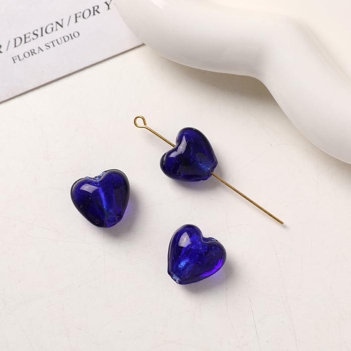 1 Piece Elegant Heart Glass DIY Jewelry Beads