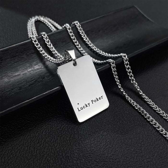 1 stuk klassieke pokerketting van roestvrij staal voor heren h5Afbeelding6