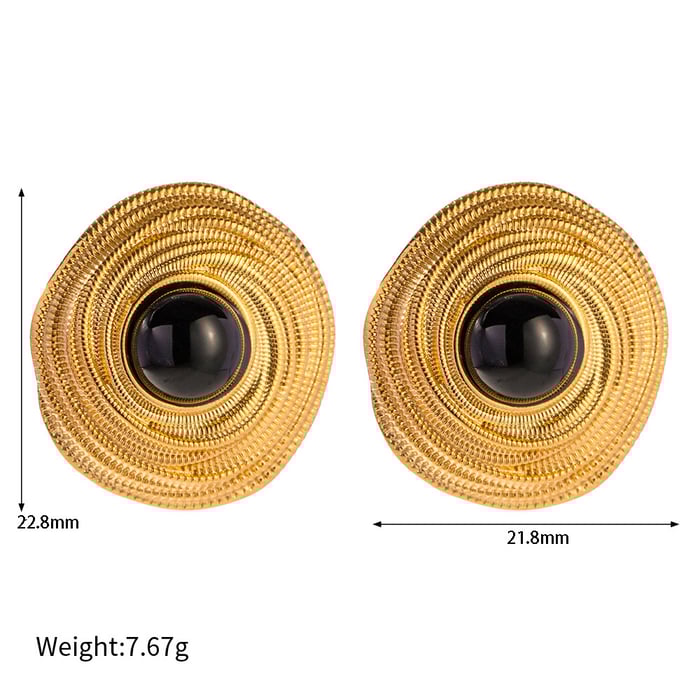 Simplicity Serie Goldfarbene Damenohrringe aus Edelstahl