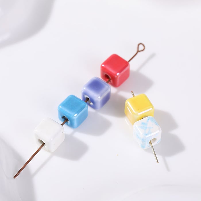 1 Piece Cubic Ceramics DIY Jewelry Beads h5Picture4