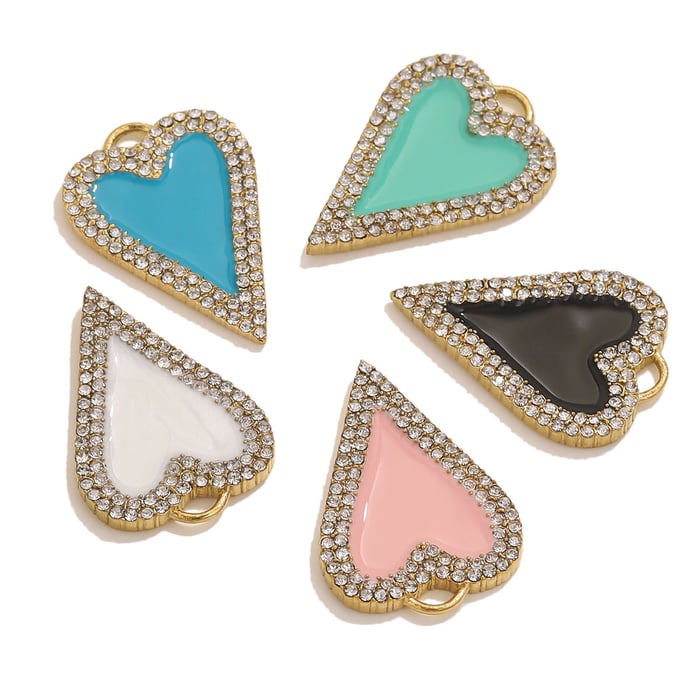1 Piece Vivid Heart Shape Stainless Steel Women's Pendants h5Picture8