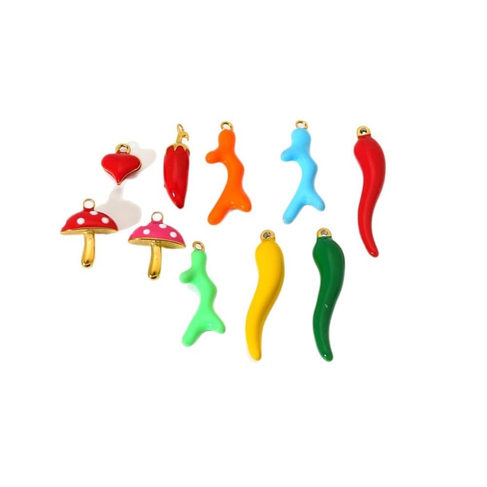 Funny Mushroom DIY Stainless Steel Pendant Accessories h5Picture5