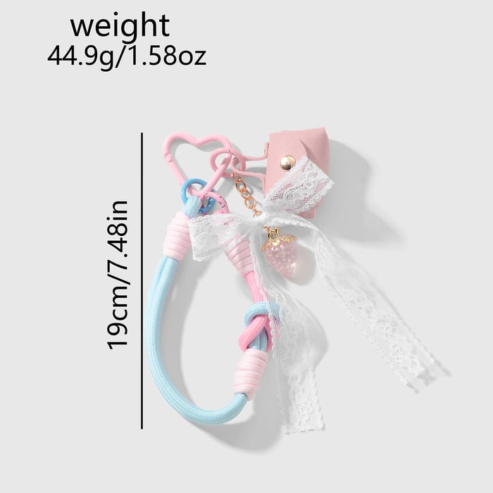 Dijes para bolsos con forma de fresa dulce Imagen2