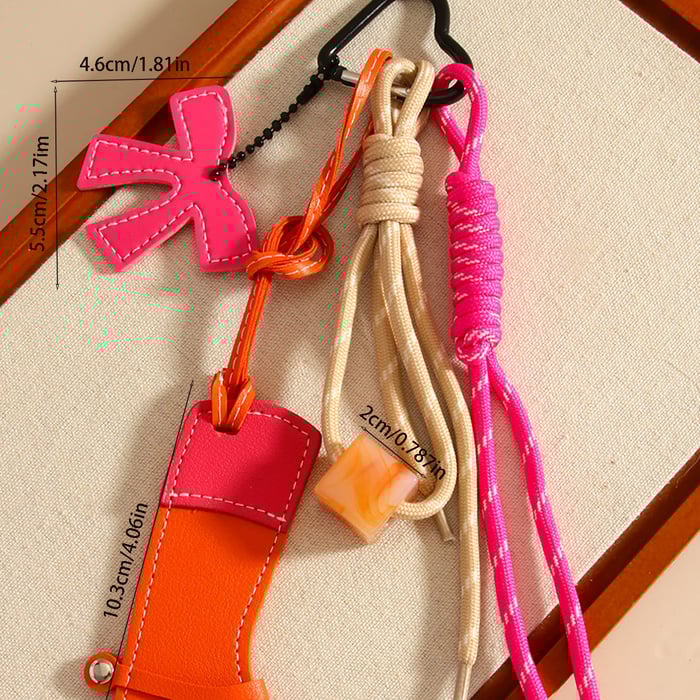 Western Cowboy Style Pony Colorblocking Boots Accessories Women's Bag Charms h5Picture2