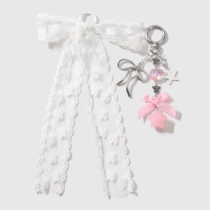 Süße Taschenanhänger mit Schleife und Knoten