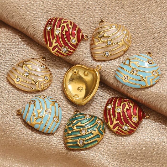 1 Piece Polychrome Series Shell Stainless Steel Women's Pendants h5Picture3