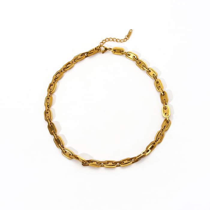 Lussuose collane con ciondolo Sole e Luna in acciaio inossidabile color oro da donna h5Immagine6