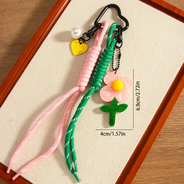 1 Stück Simple Series Sweet Flower Resin Damen Taschenanhänger h5Bild2