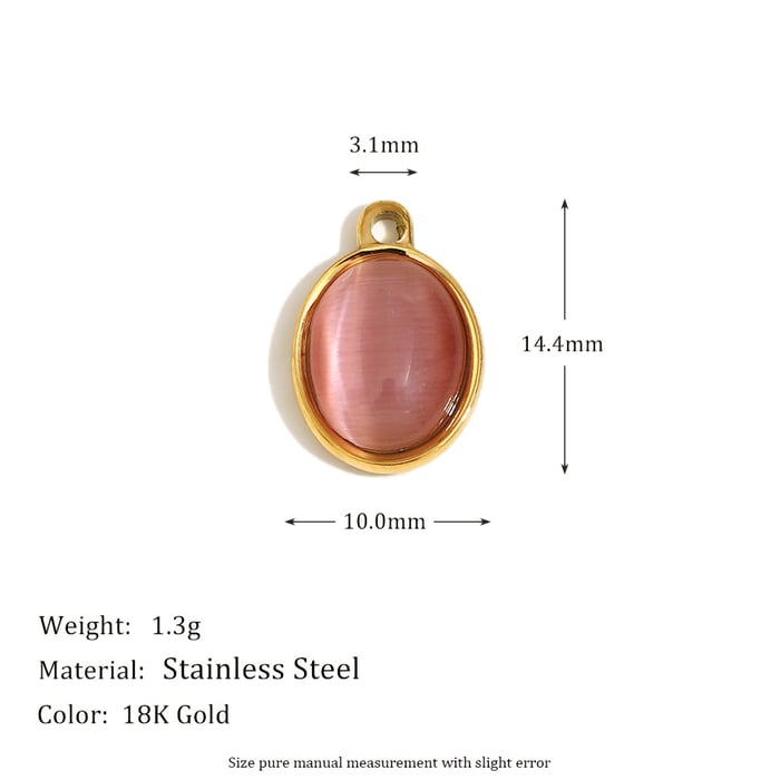 Premium Feeling Airy Pink Stainless Steel DIY Accessories