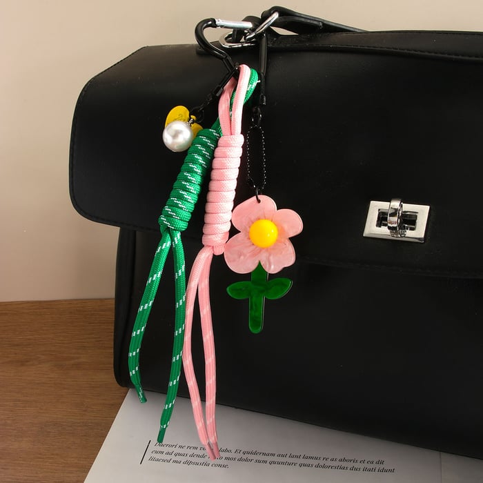 1 Stück Simple Series Sweet Flower Resin Damen Taschenanhänger h5Bild3