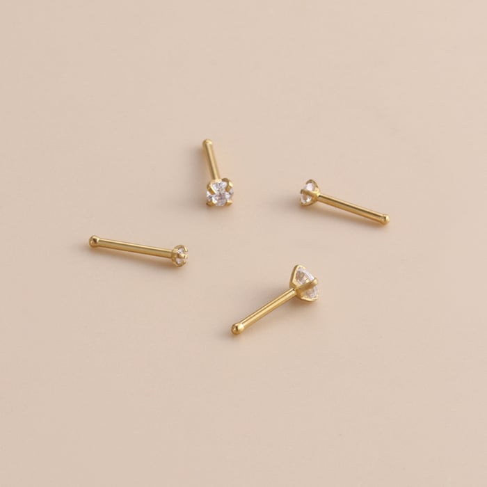 1 piercing para la nariz de circonita delicada para mujer h5Imagen6