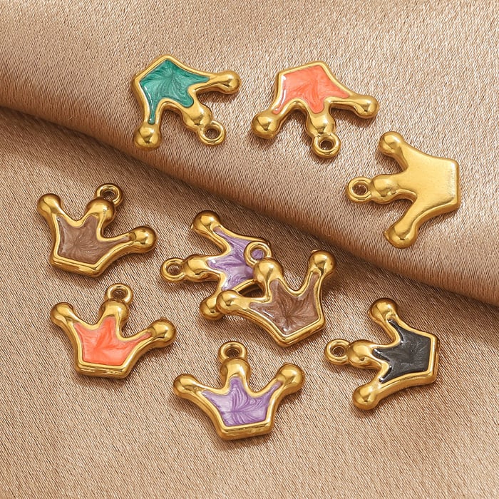 1 Piece Luxurious Crown Shape Stainless Steel Women's Pendants h5Picture3