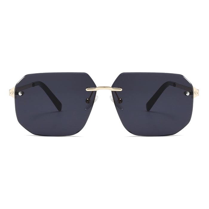 1 Paar Damen-Sonnenbrillen aus Metall der Simple Series für den Alltag in Volltonfarbe h5Bild2