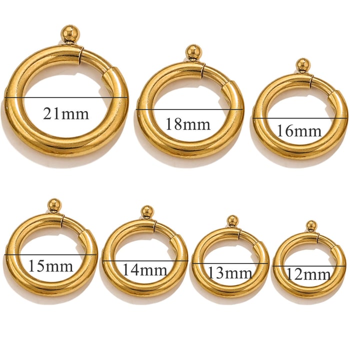 1 piece diy  annular clasp stainless steel gold color women's pendants h5Picture4