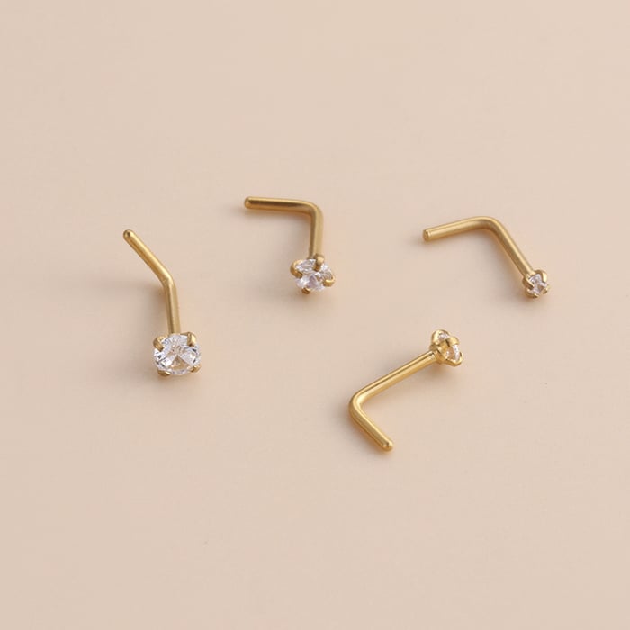1 piercing para la nariz de circonita delicada para mujer h5Imagen4