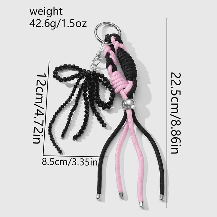 Beaded Bow Knot Women's Bag Charms h5Picture5