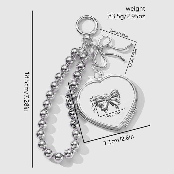 Heart Mirror Bag Charms Picture5