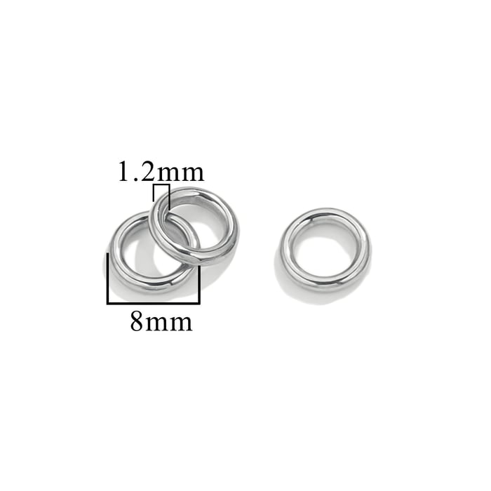 1 Piece DIY Classic Solid Color Annulus Stainless Steel Women's Pendants